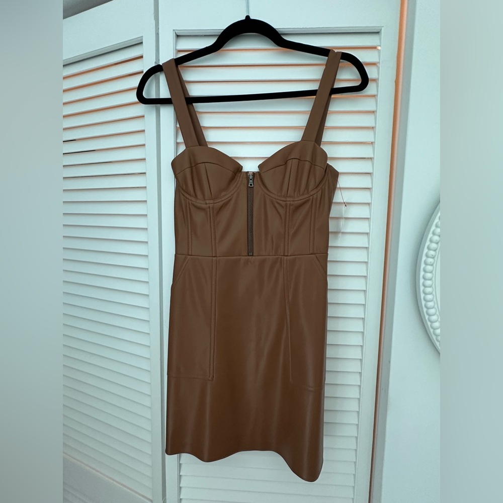 Alice + Olivia Faux Leather Dress